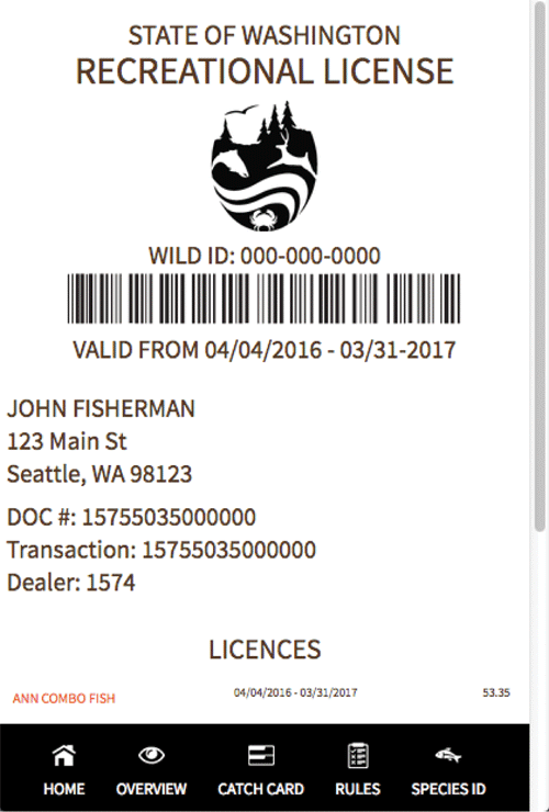 Washington Department of Fish & Wildlife responsive website