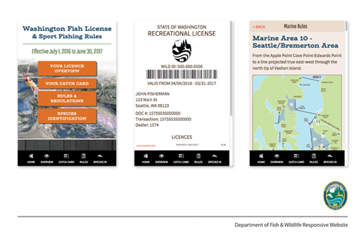 Washington Department of Fish & Wildlife web application