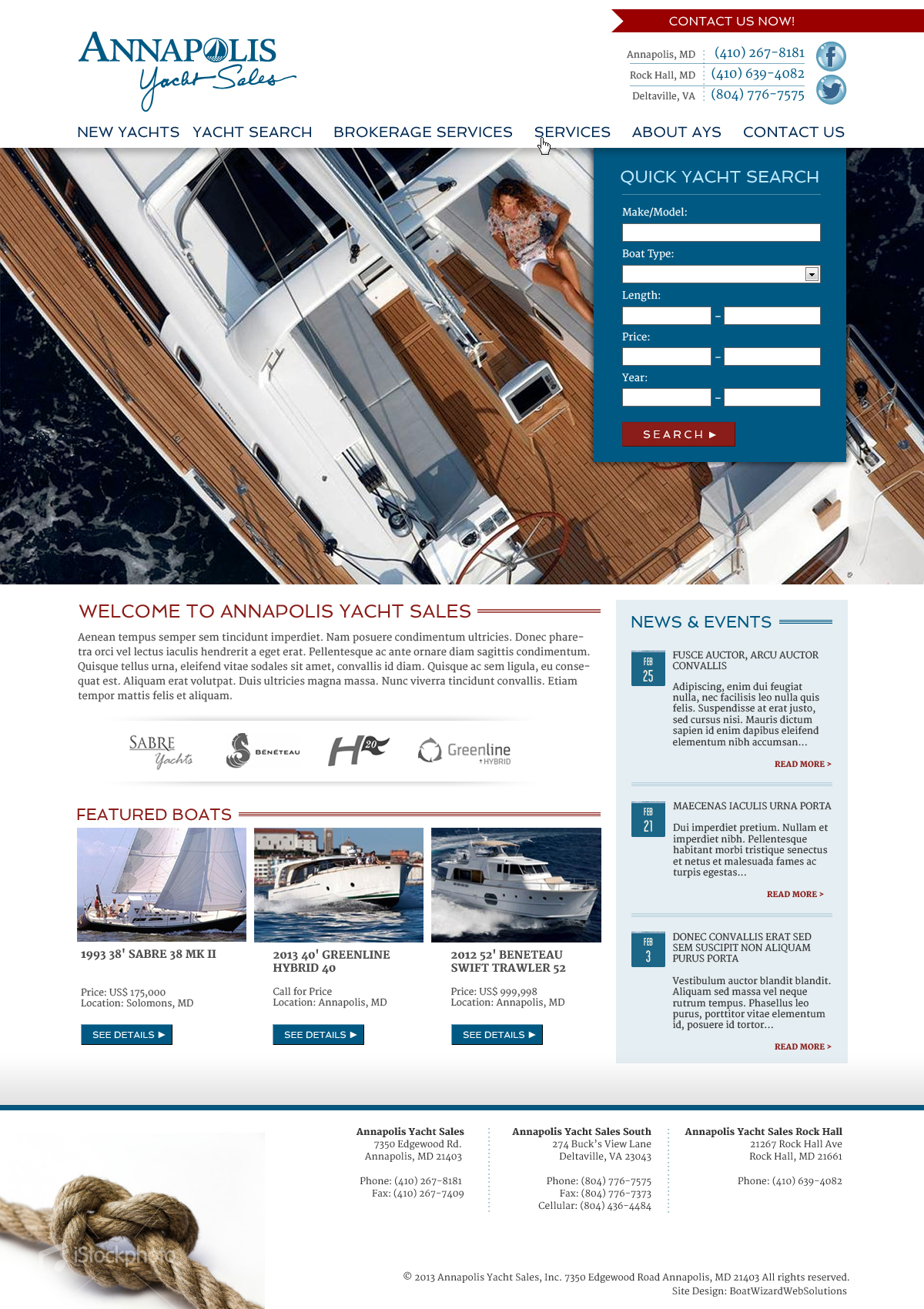 Annapolis Yacht Sales web site