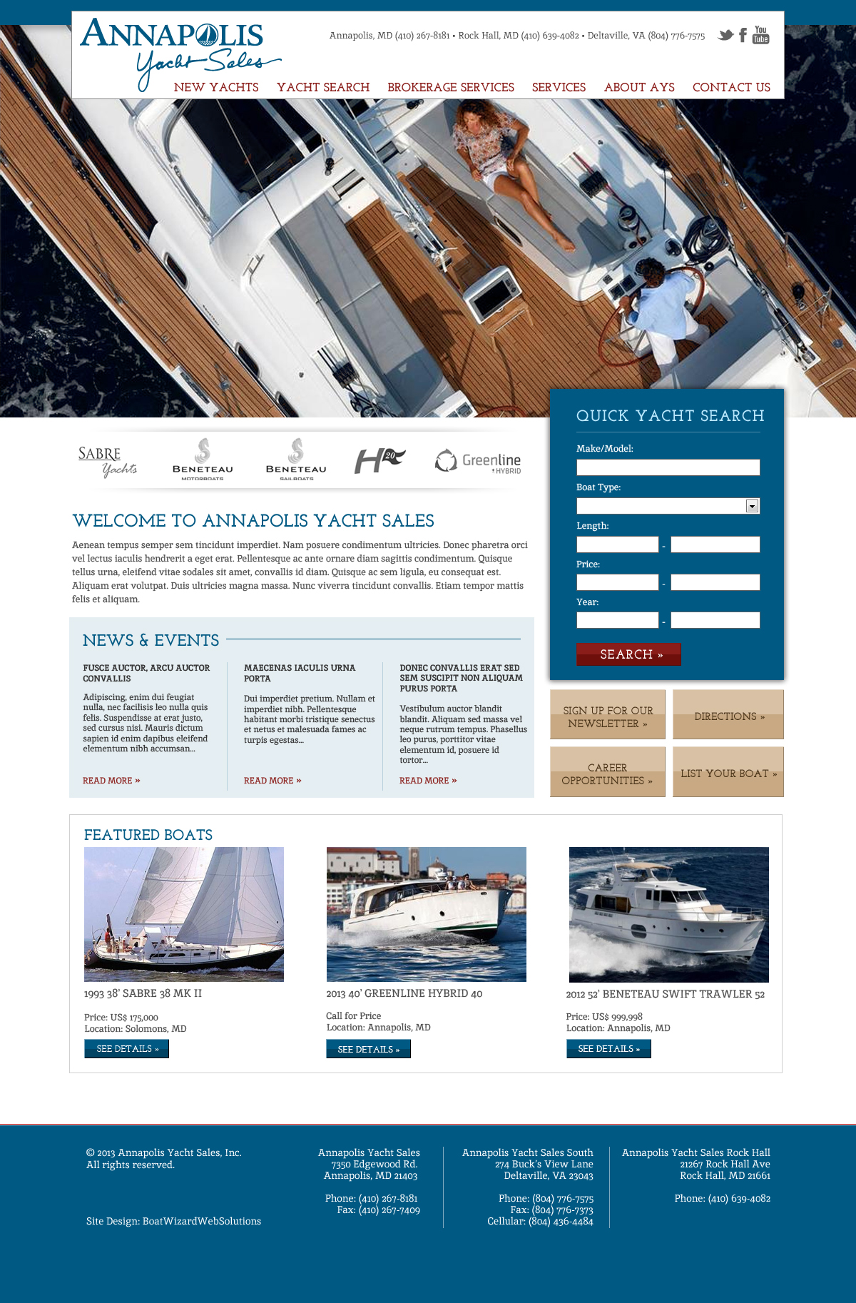 Annapolis Yacht Sales web site