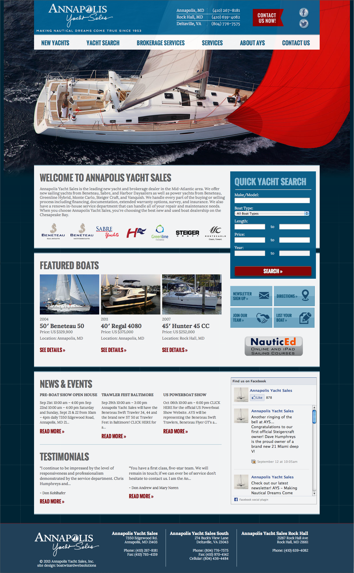 Annapolis Yacht Sales web site