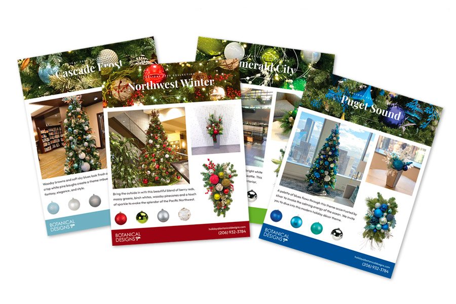 Botanical Designs holiday themes