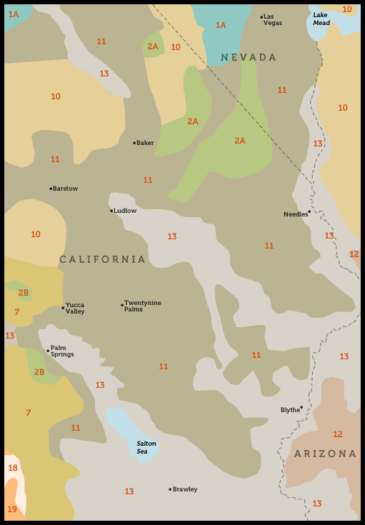 Regional Plant Zone Map - California, Nevada, Arizona